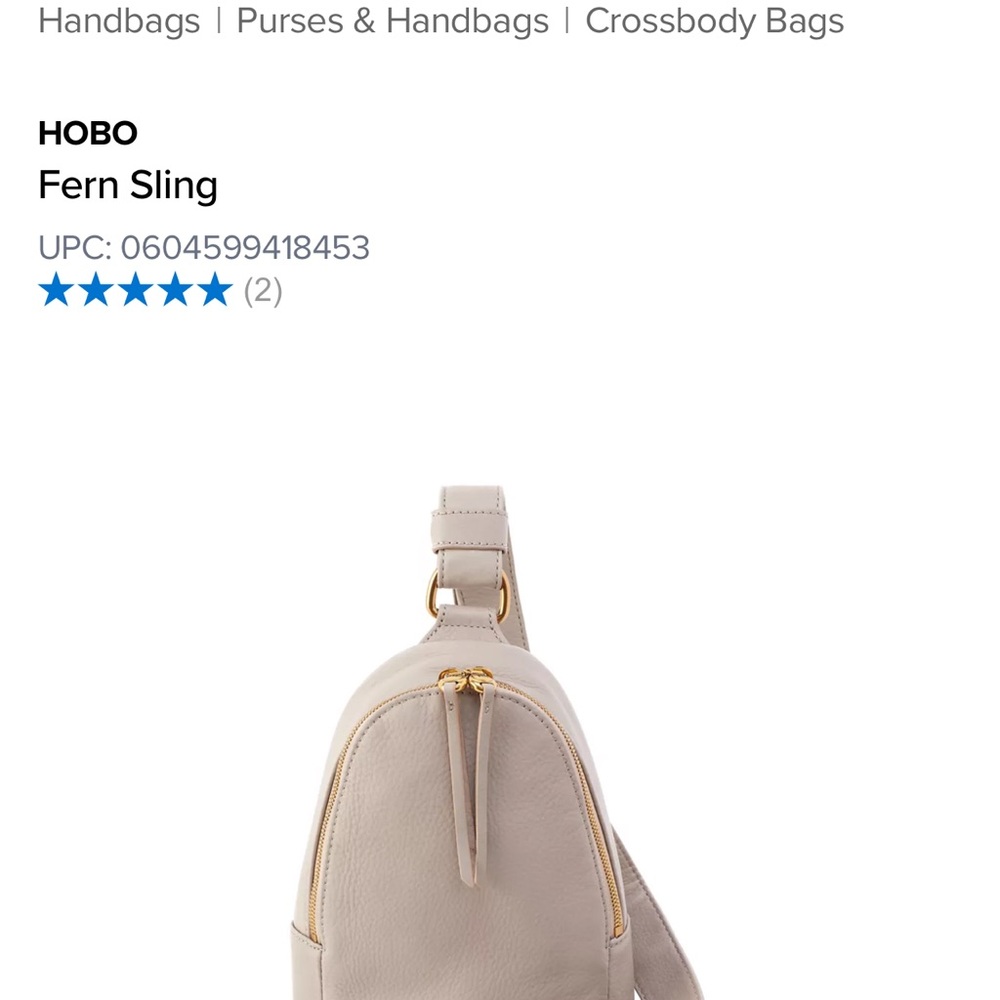 Elegant Cream Leather Sling Bag - Picture 2 of 3